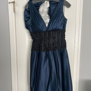 Filly’s blue & black lace cocktail dress
